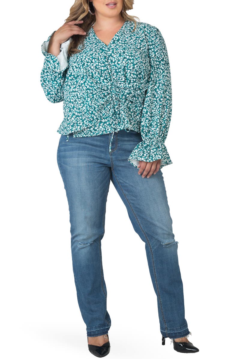 Standards & Practices High Waist Straight Leg Jeans, Alternate, color, 