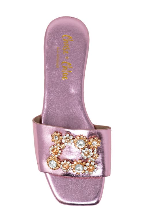 Chase & Chloe Chase And Chloe Eve Embellished Slide Sandal