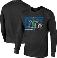 Majestic Threads Men's Majestic Threads Black Brooklyn Nets City and State Tri-Blend Long Sleeve T-Shirt