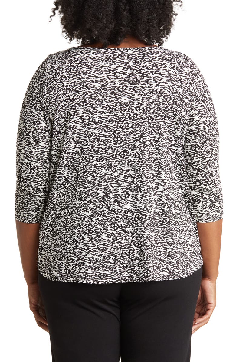 T Tahari Boatneck Long Sleeve Top, Alternate, color,