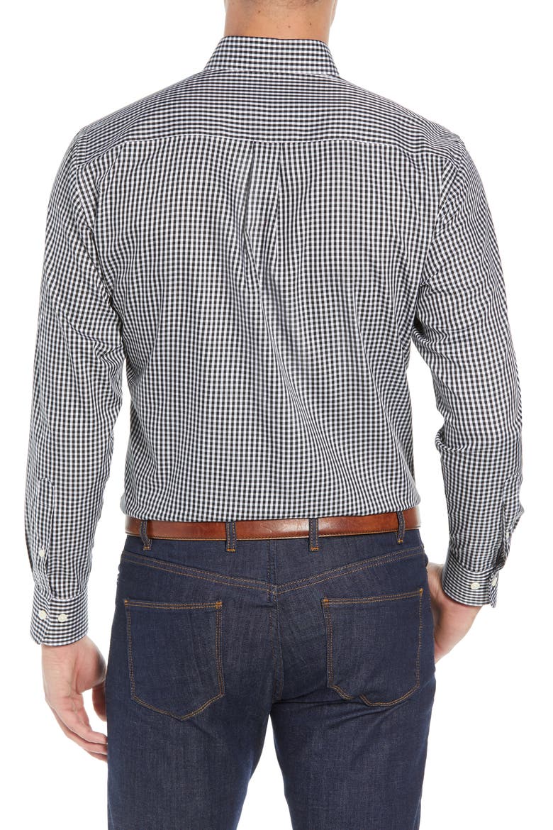 Crown Soft Gingham Regular Fit Shirt, Alternate, color, BLACK