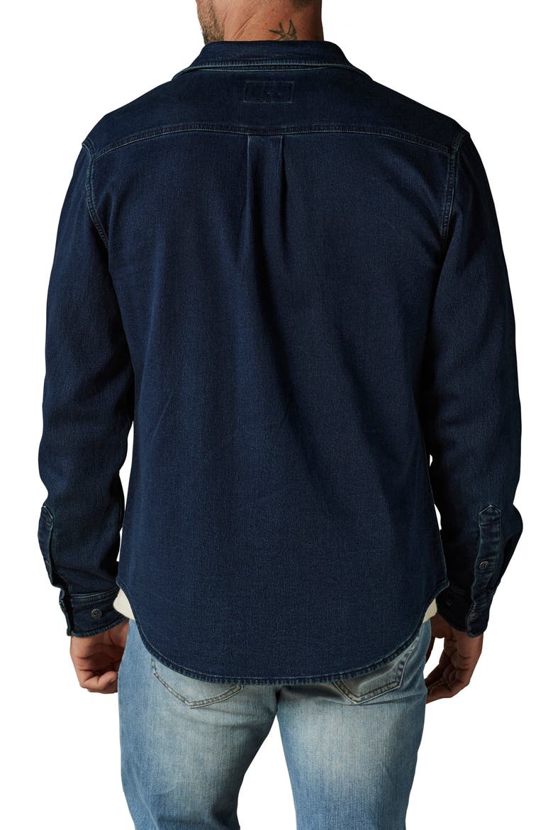 Big Jake Cotton Blend Button-Up Shirt Jacket, Alternate, color, DARK INDIGO