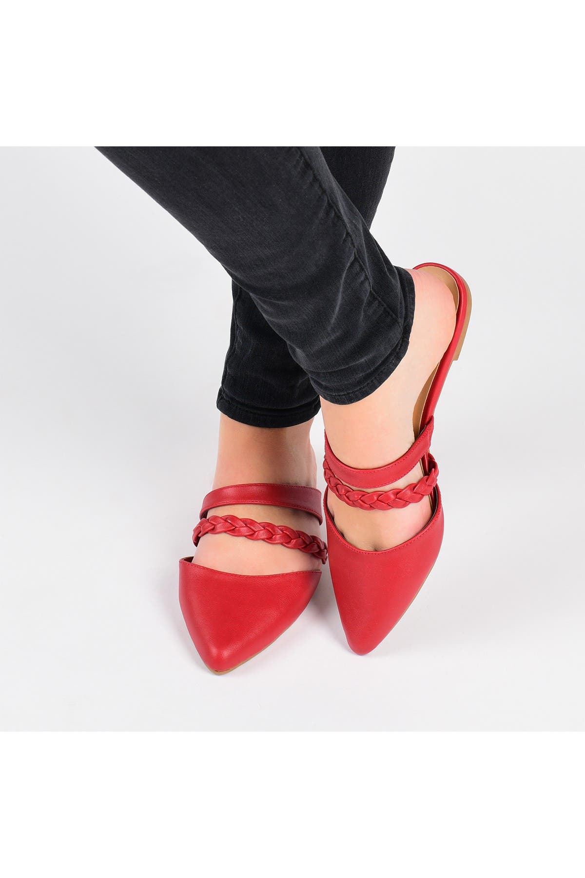 Journee Collection JOURNEE Olivea Braided Strap Mule, Alternate, color, Black