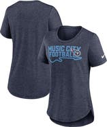 Nike Women's Nike Heather Navy Tennessee Titans Local Fashion Tri-Blend T-Shirt