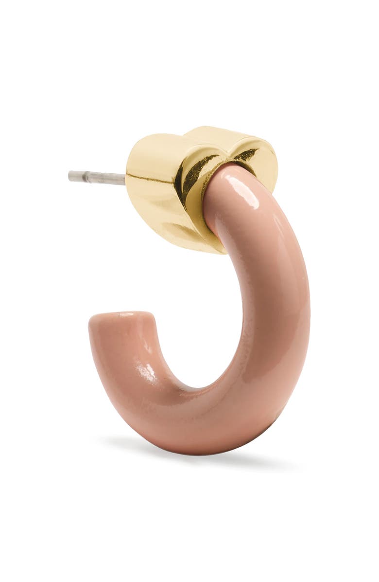 Kate Spade New York geo pop huggie hoop earrings, Alternate, color, Pink