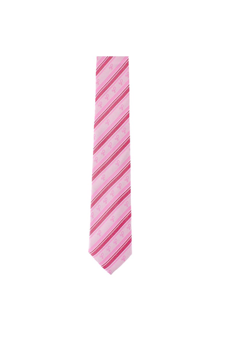 Breast Cancer Awareness Silk Necktie, Alternate, color, Pink