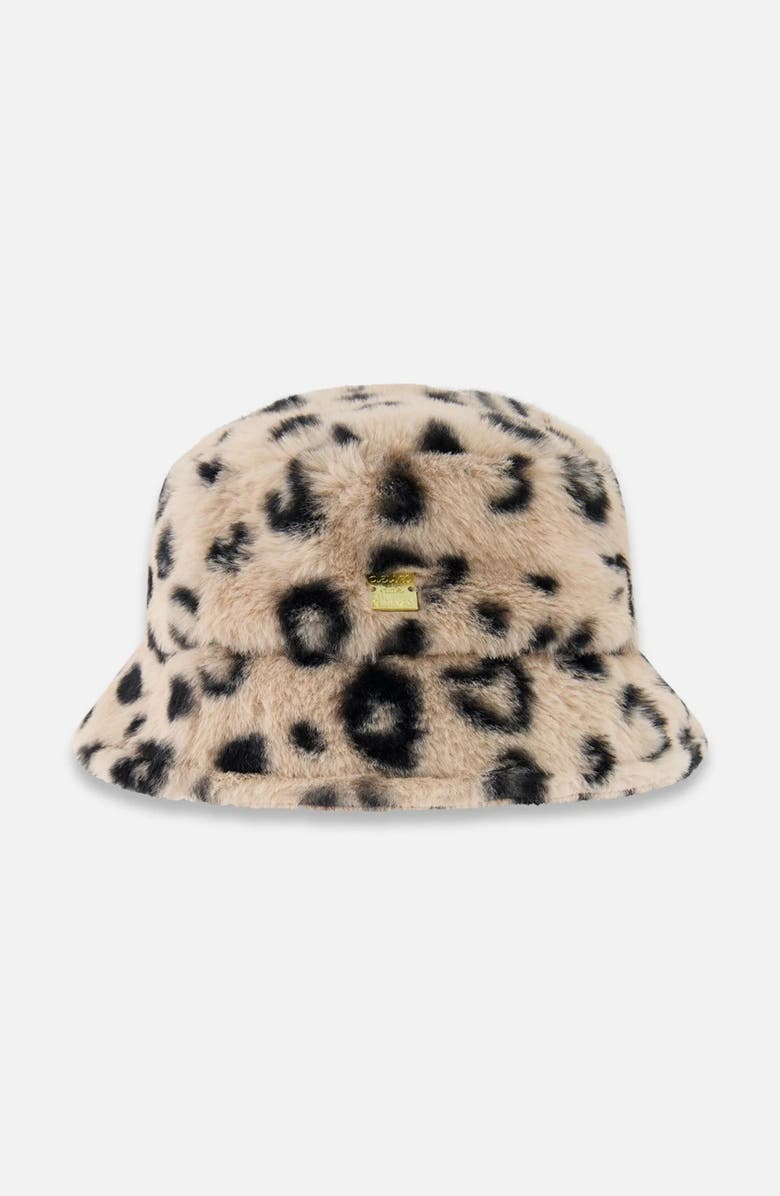 Deux par Deux Fake Fur Bucket Hat, Main, color,
