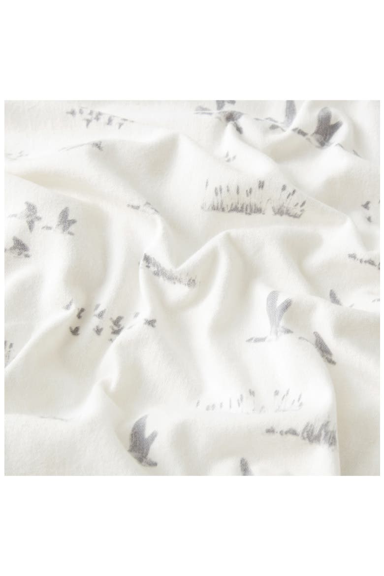 Geese Meadow Cotton Flannel Sheet Set, Alternate, color, LIGHT BEIGE