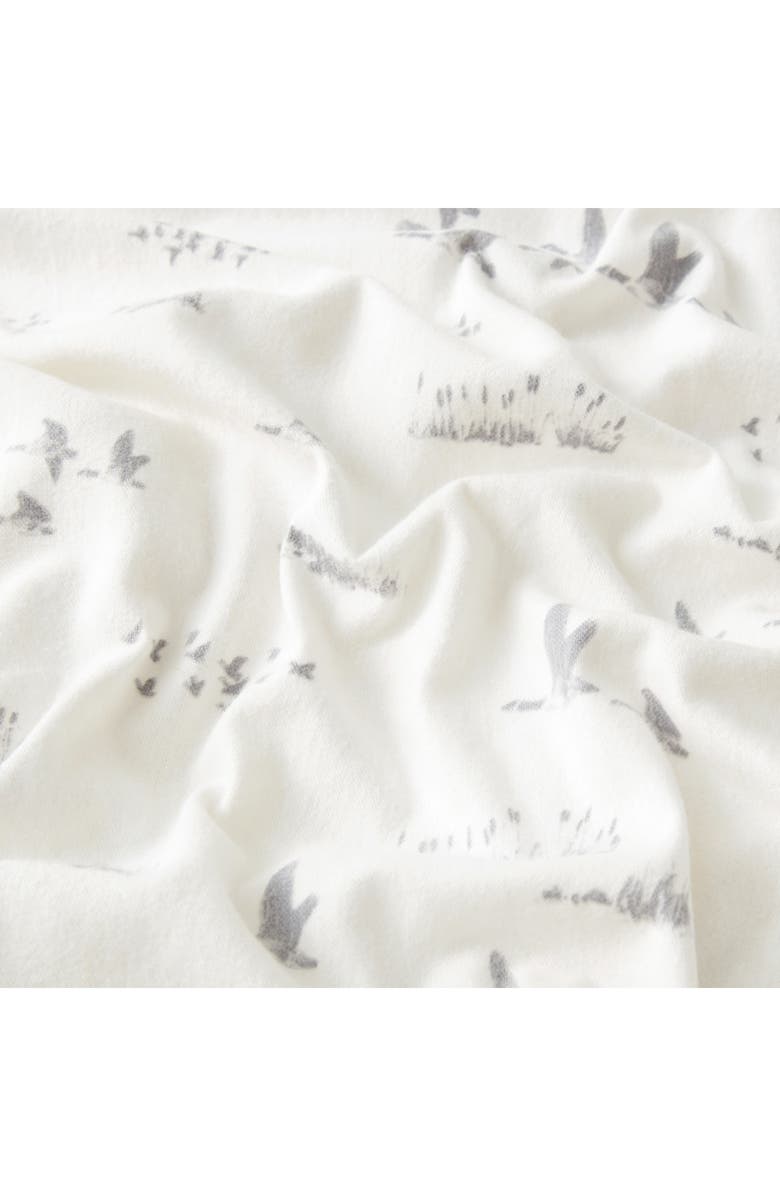 Eddie Bauer Geese Meadow Cotton Flannel Sheet Set, Alternate, color, Light Beige