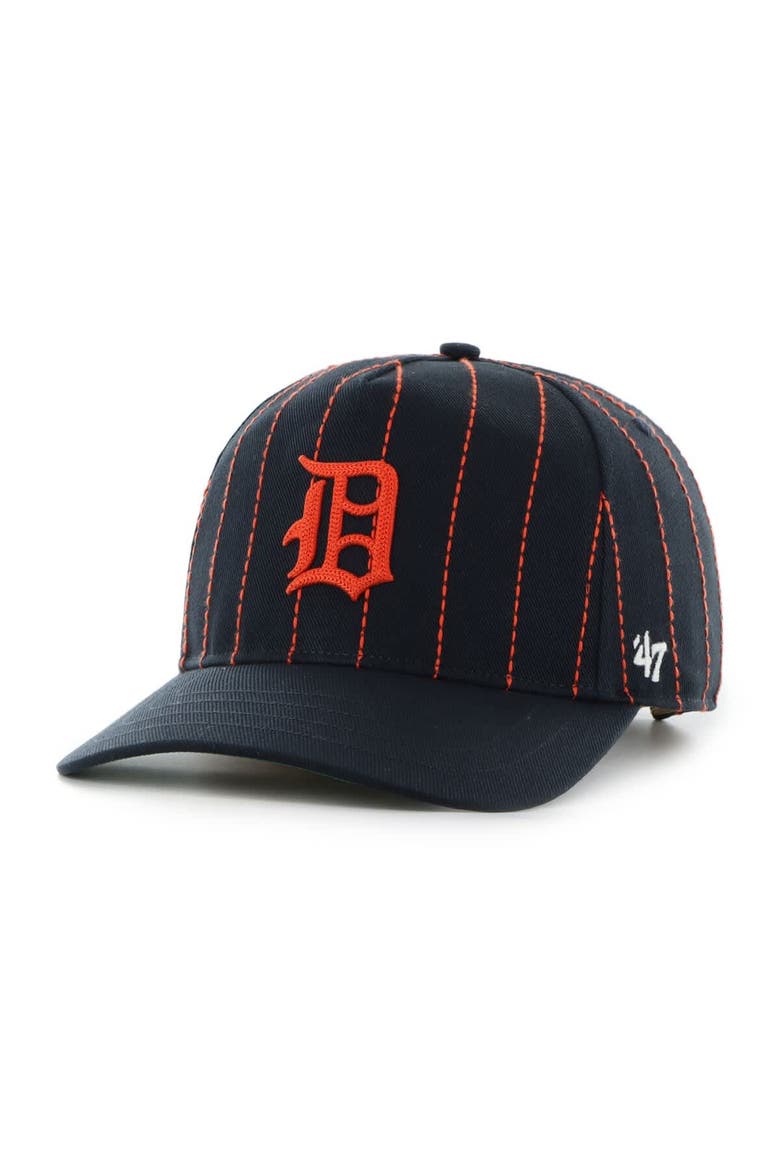 Men's '47 x Rawlings Navy Detroit Tigers Pinstripe Hitch Adjustable Hat, Alternate, color, Navy