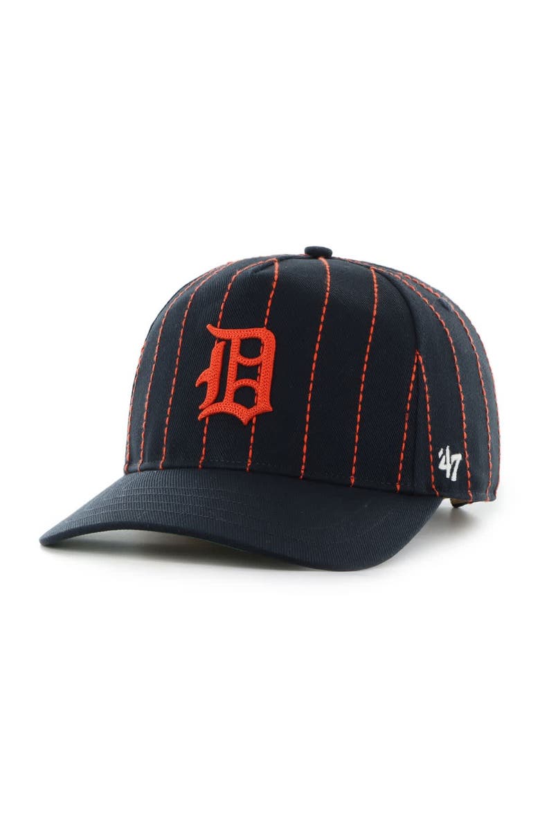 '47 Men's '47 x Rawlings Navy Detroit Tigers Pinstripe Hitch Adjustable Hat, Alternate, color, Navy