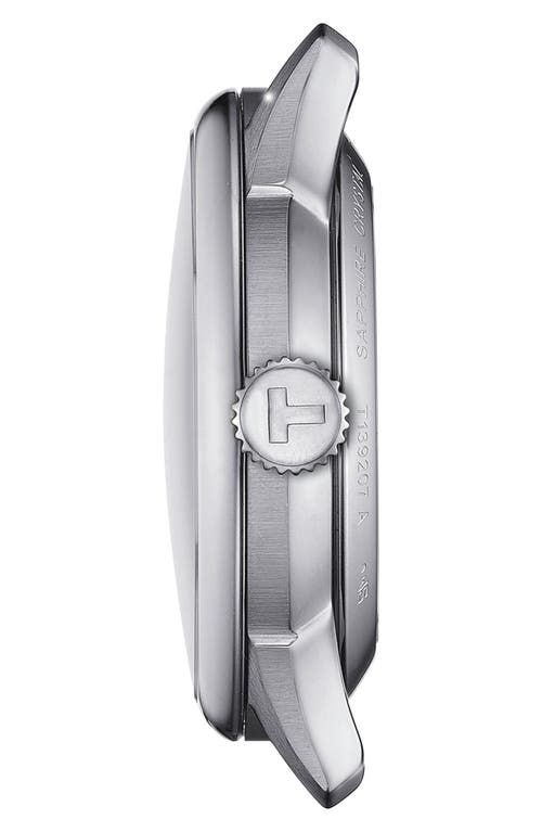 Tissot Chemin Des Tourelles Powermatic 80 Leather Strap Watch, 34mm In Blue