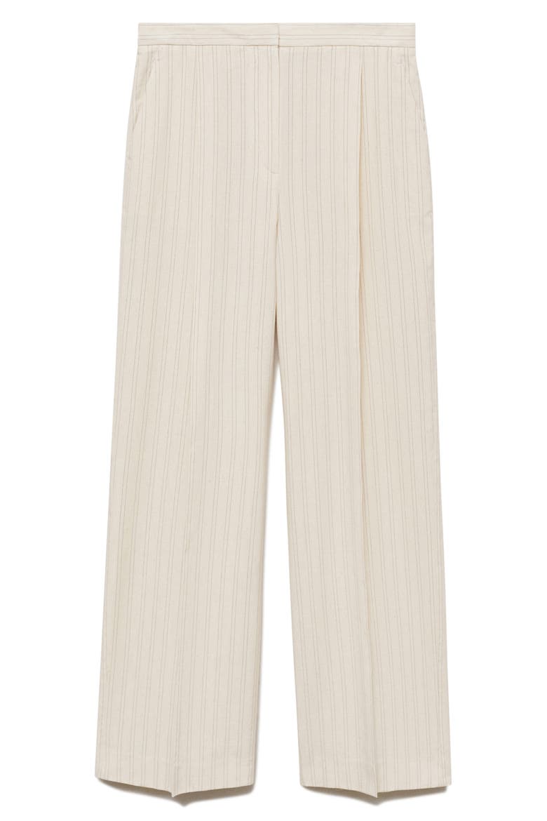 Stripe Straight Leg Pants, Alternate, color, ECRU