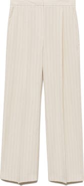 MANGO Stripe Straight Leg Pants