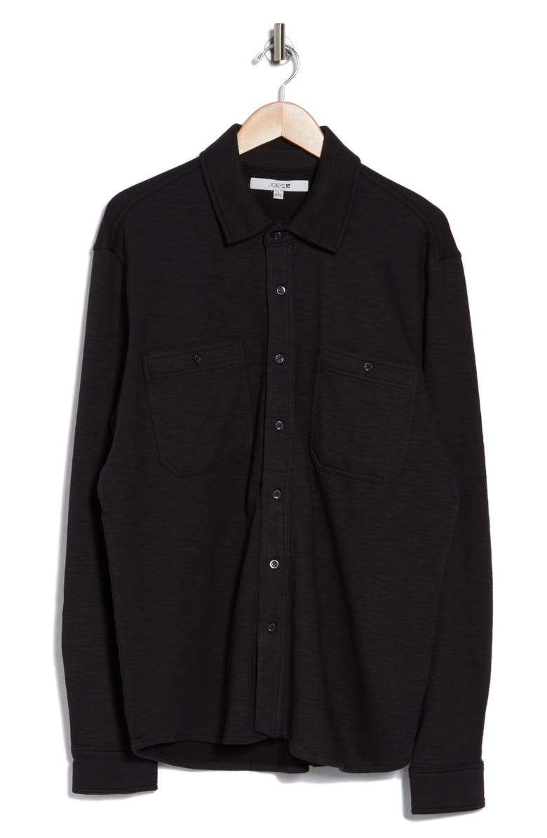 Joe's Knit Stretch Cotton Work Shirt, Alternate, color, Black
