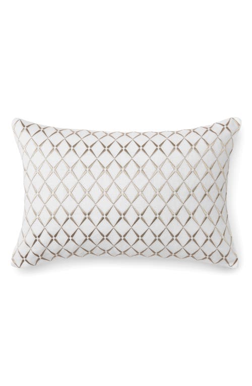 Sferra Amaro Linen Decorative Pillow In White/taupe