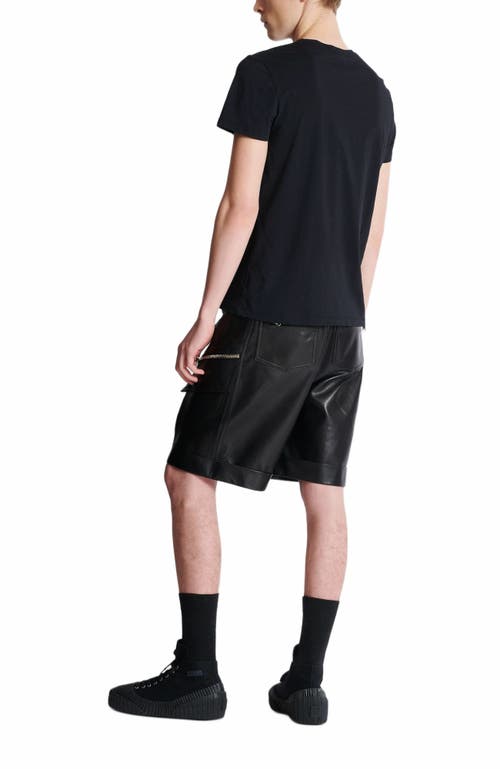 Balmain T-shirt With Paris Print In Black
