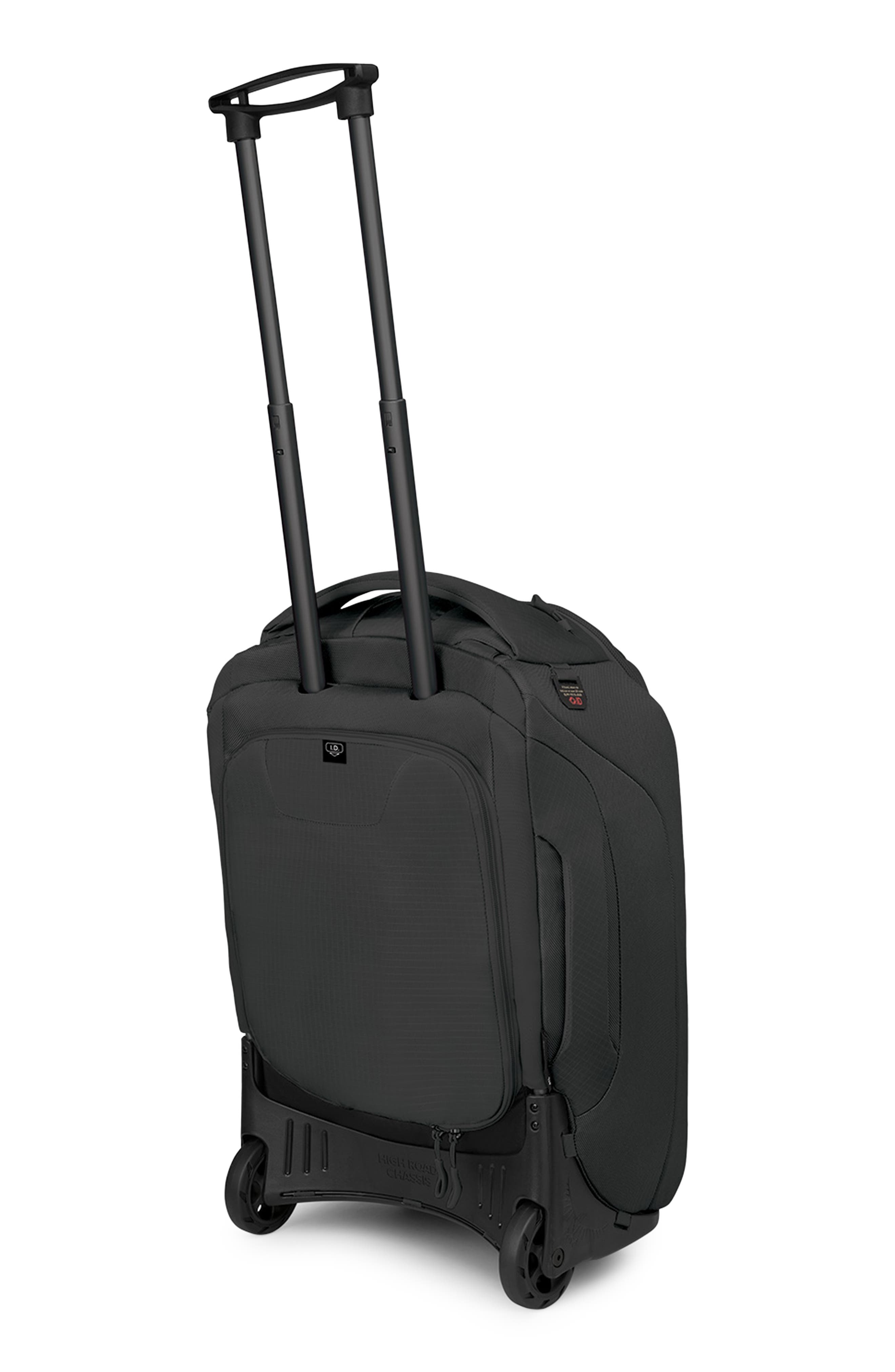 Osprey Sojourn 22-Inch 45-Liter Wheeled Recycled Nylon Travel Pack, Alternate, color, Black