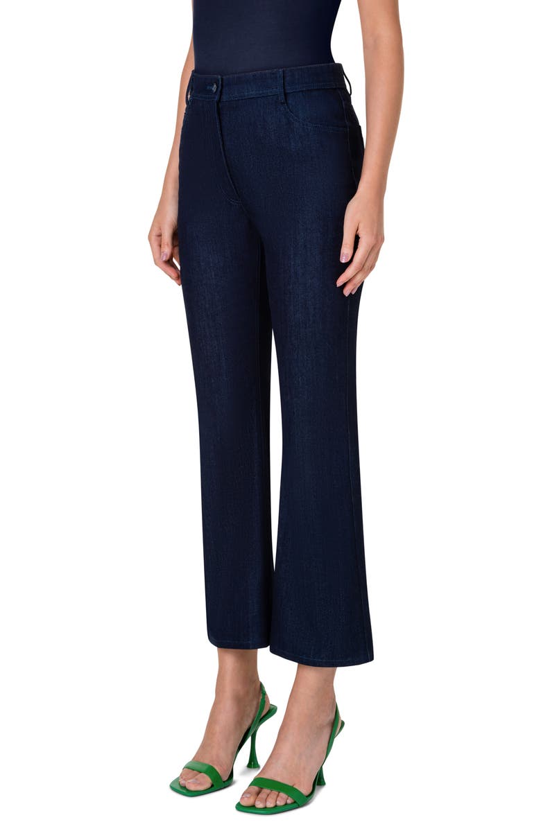 Akris punto Cali Stretch Denim Crop Bootcut Jeans, Alternate, color, 