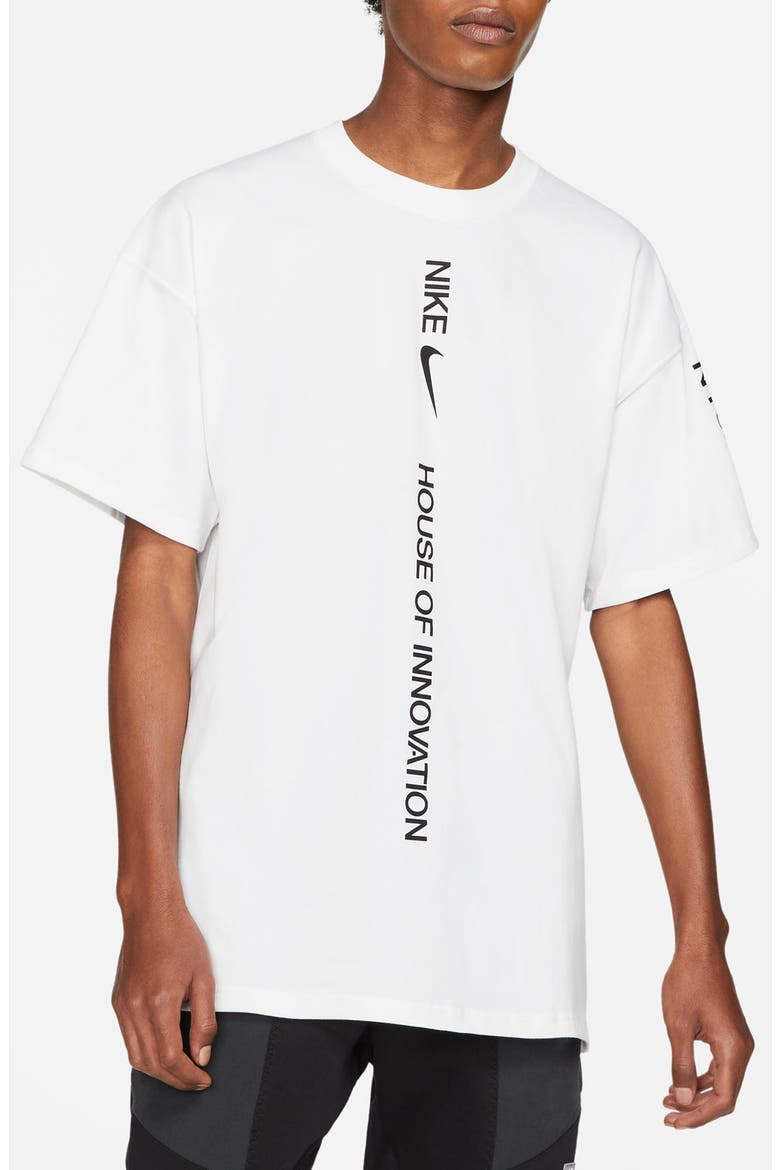 House of Innovation Cotton Graphic T-Shirt, Main, color, WHITE/ BLACK