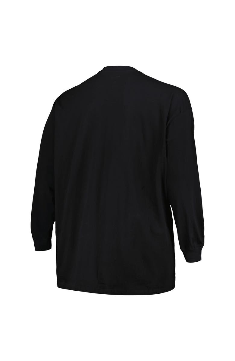 PROFILE Men's Profile Black Kansas Jayhawks Big & Tall Pop Long Sleeve T-Shirt, Alternate, color,