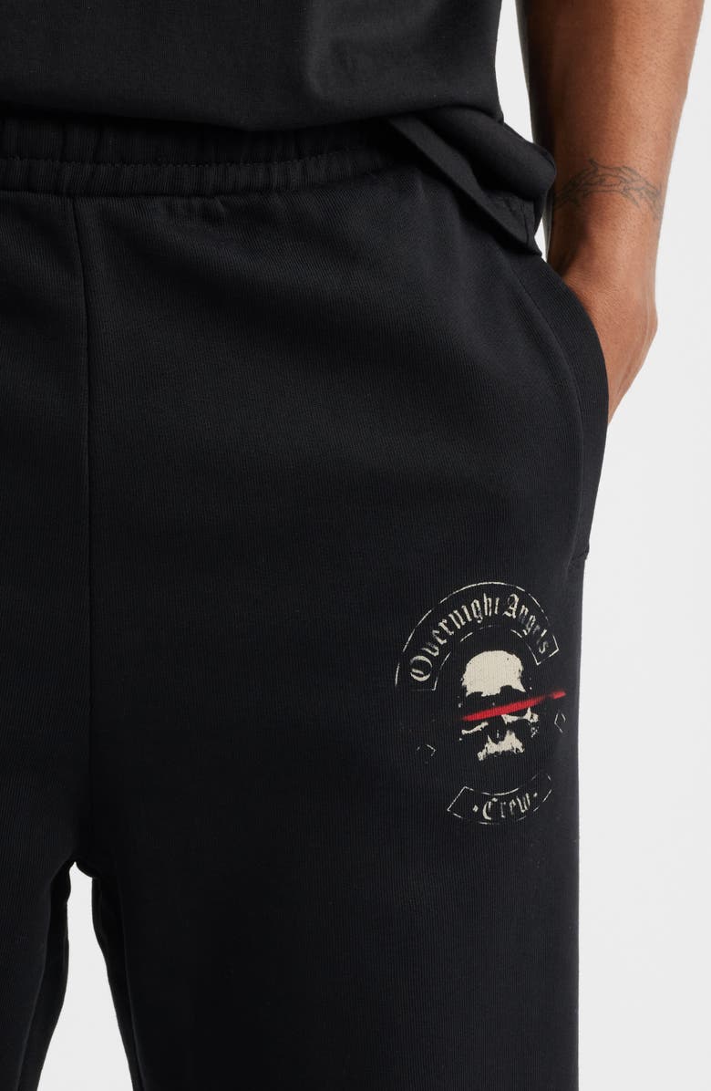 OVERNIGHT ANGELS CREW Graffiti Skull Cotton Sweatpants, Alternate, color, 