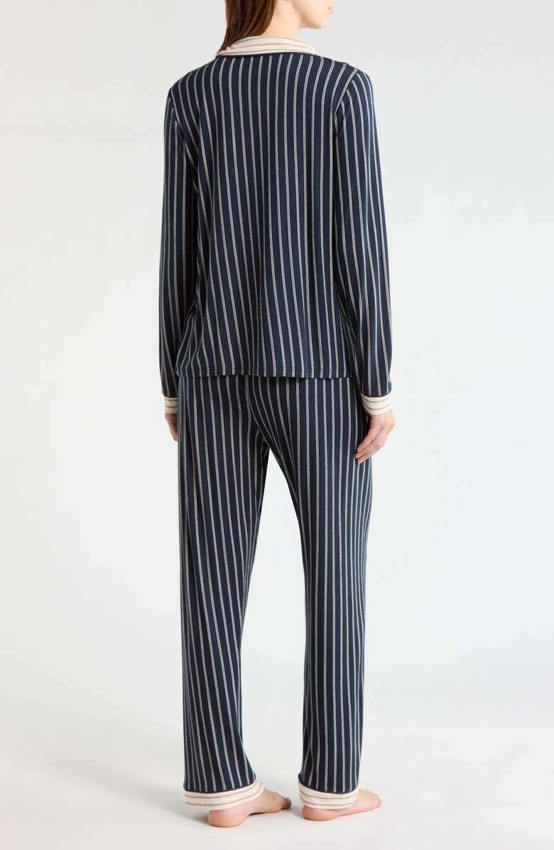 French Connection Stripe Pocket Pajamas, Alternate, color, Blue/ Cream Stripe