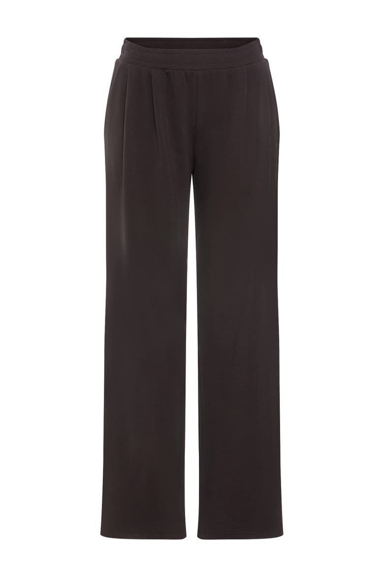 Natural Living Cotton Blend French Terry Pants, Main, color, Dark Mocha