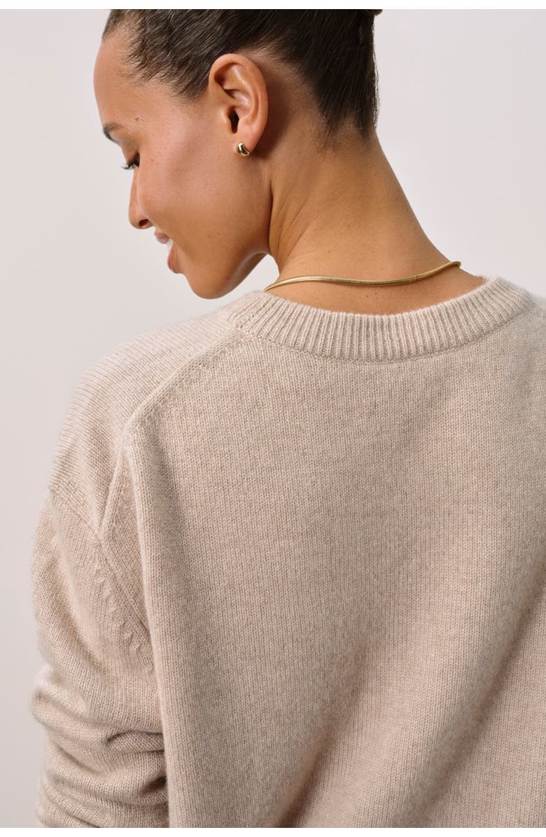 NAKED CASHMERE Crewneck Sweater, Alternate, color, Flax