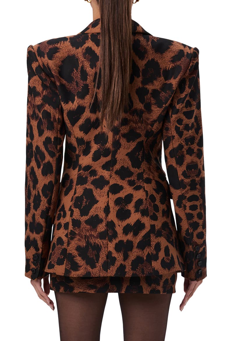 Fitted Blazer, Alternate, color, LEOPARD