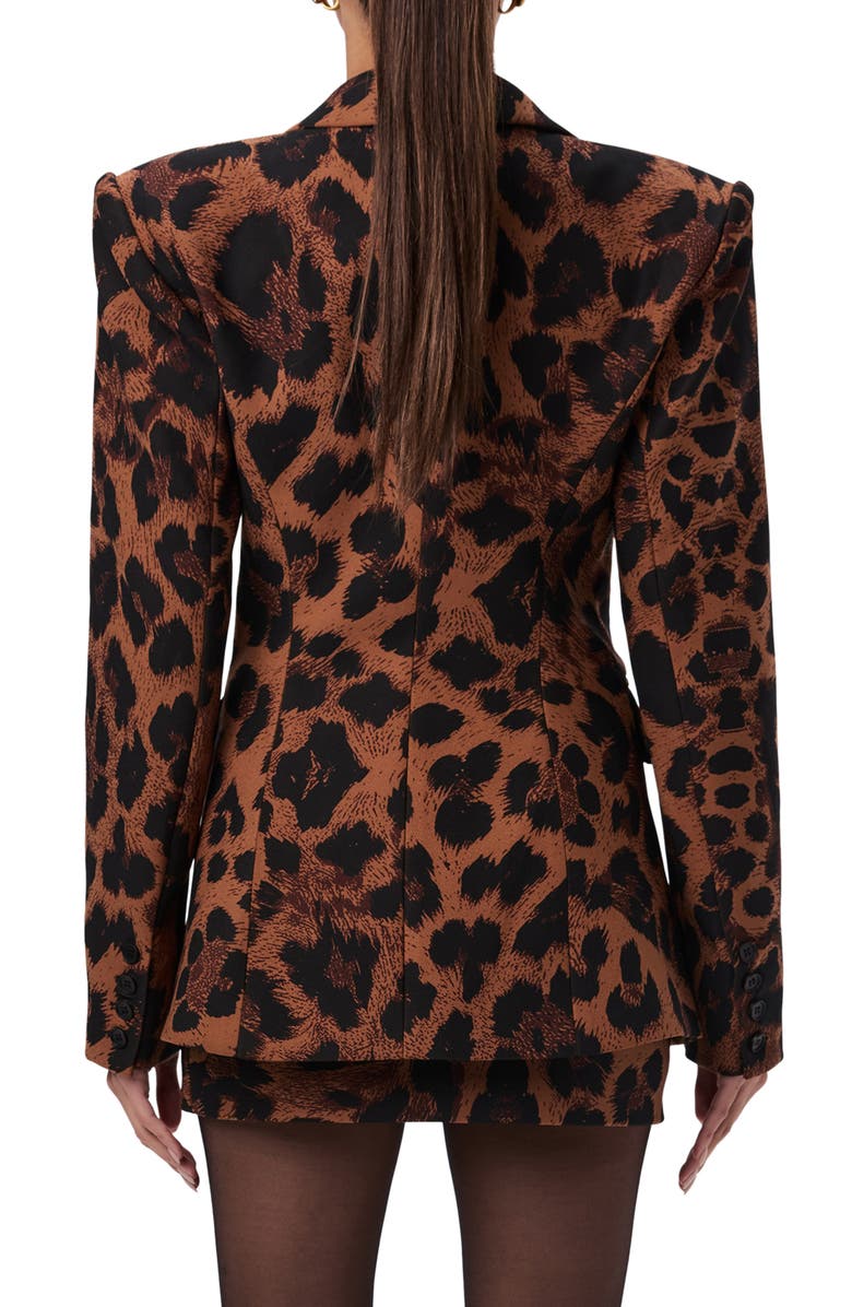 Naked Wardrobe Fitted Blazer, Alternate, color, Leopard