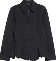 Comme des Garçons Comme des Garçons Raw Edge Gabardine Peplum Jacket