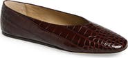 Le Monde Beryl Regency Croc Embossed Flat