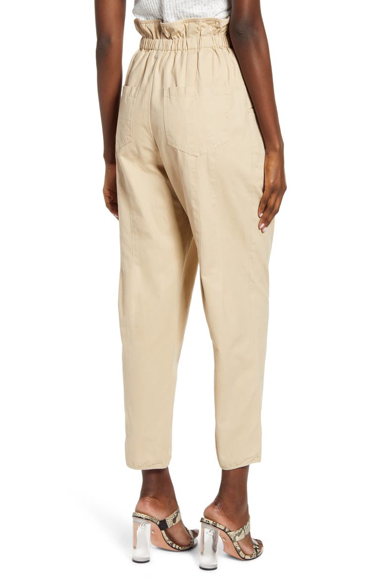 Paperbag Cargo Pants, Alternate, color, KHAKI
