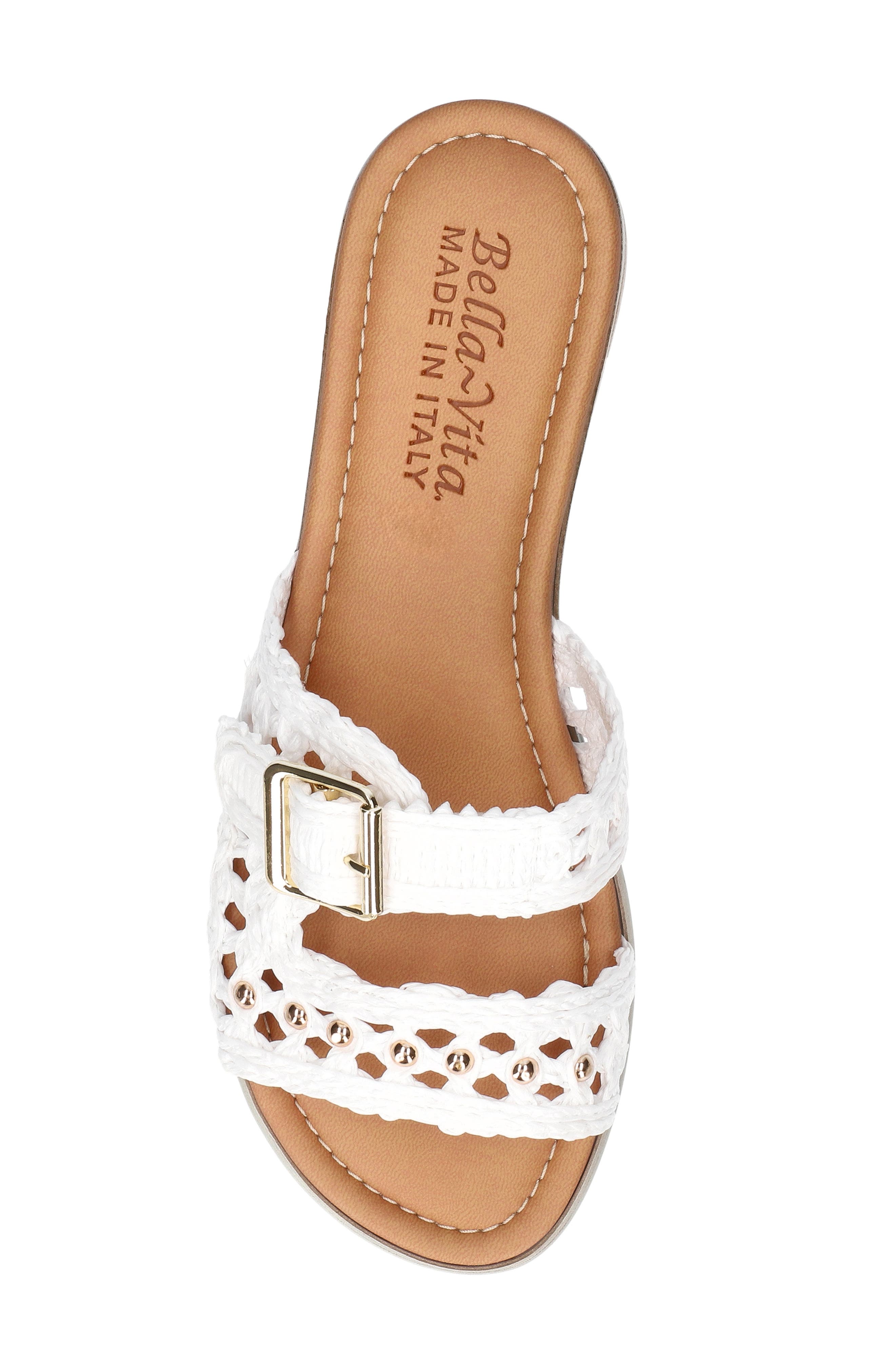 Bar-Italy Wedge Sandal, Alternate, color, WHITE RAFFIA