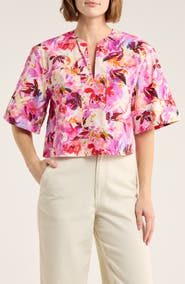 Ulla Johnson Suri Floral Cotton Top