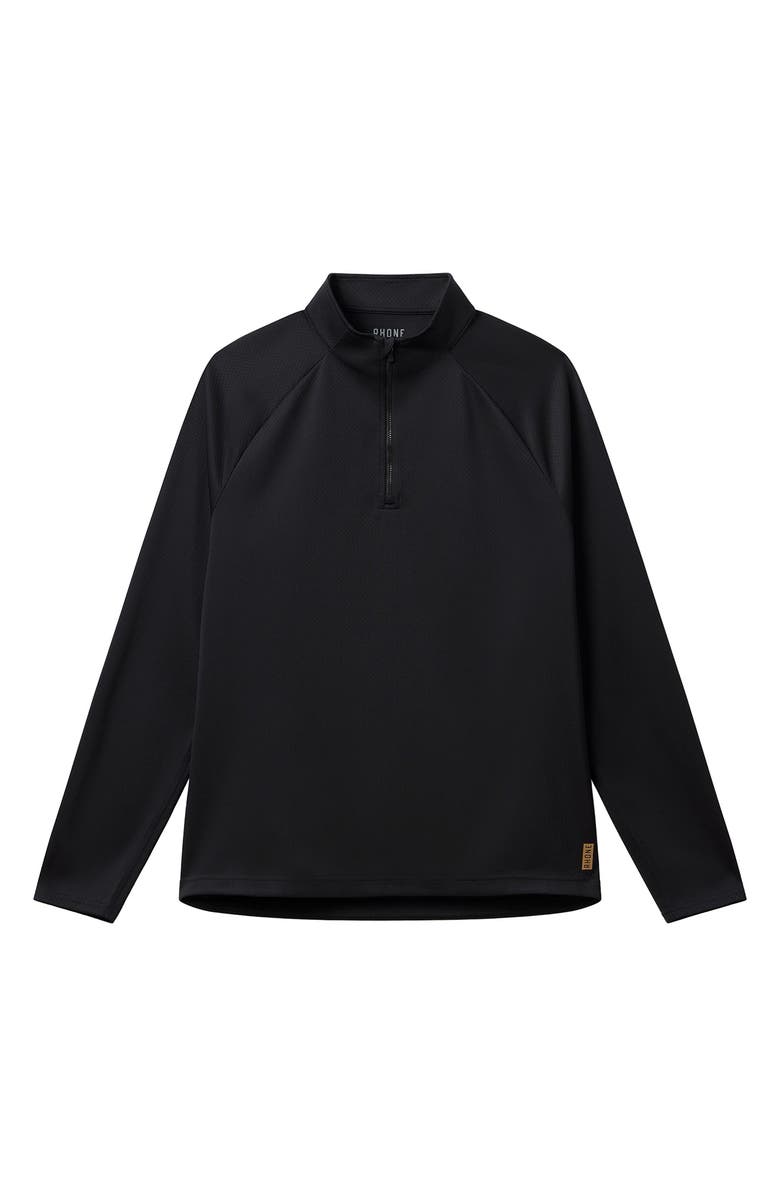 Rhone Courtside Quarter Zip Pullover, Alternate, color, Black