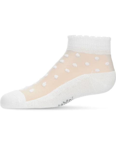 Kid's Flocked Dot Anklet with Scalloped Cuff (Toddler, Little Kid & Big Kid)