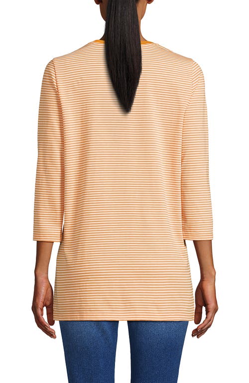 Lands' End 3/4 Sleeve Cotton Supima Tunic In Gray