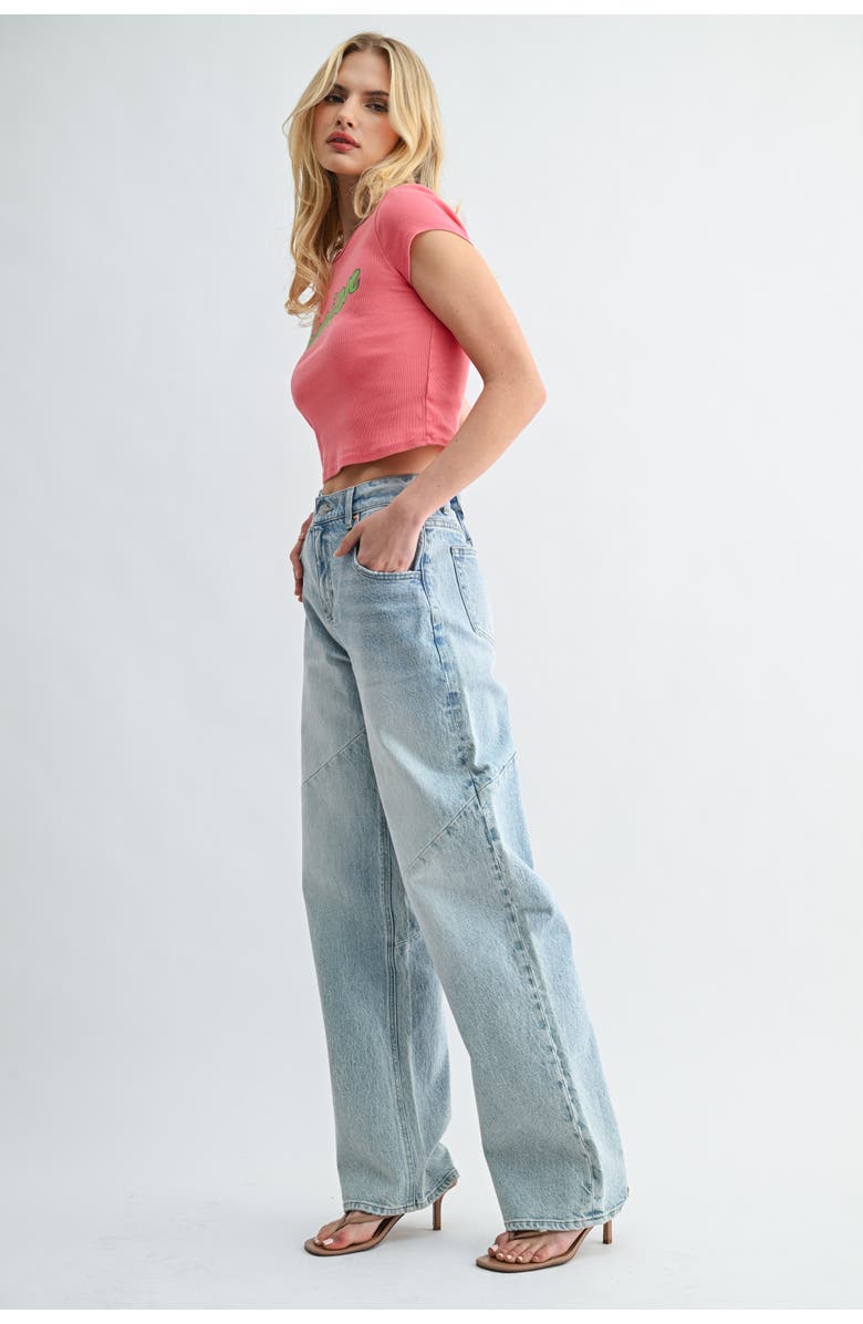 Jemina Denim The Arc Curve Pant, Alternate, color, Light Wash