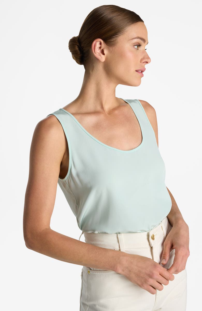 St. John Collection Silk Crêpe de Chine Tank, Alternate, color, 