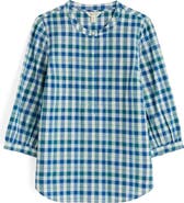 Seasalt Cornwall Rose Garden Check Organic Cotton Popover Shirt