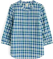 Seasalt Cornwall Rose Garden Check Organic Cotton Popover Shirt