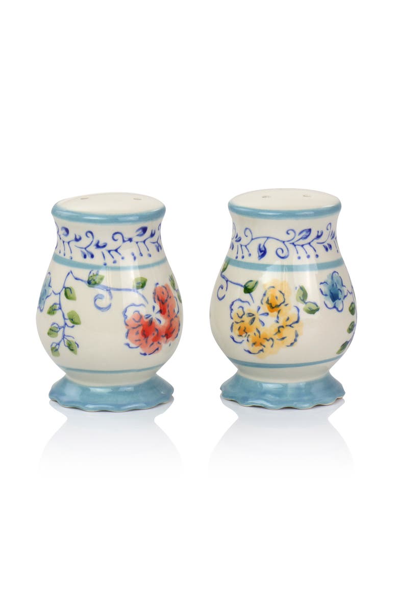 Anaya 5 Piece Hand Painted Stoneware Table Accessory Set, Alternate, color, Multi
