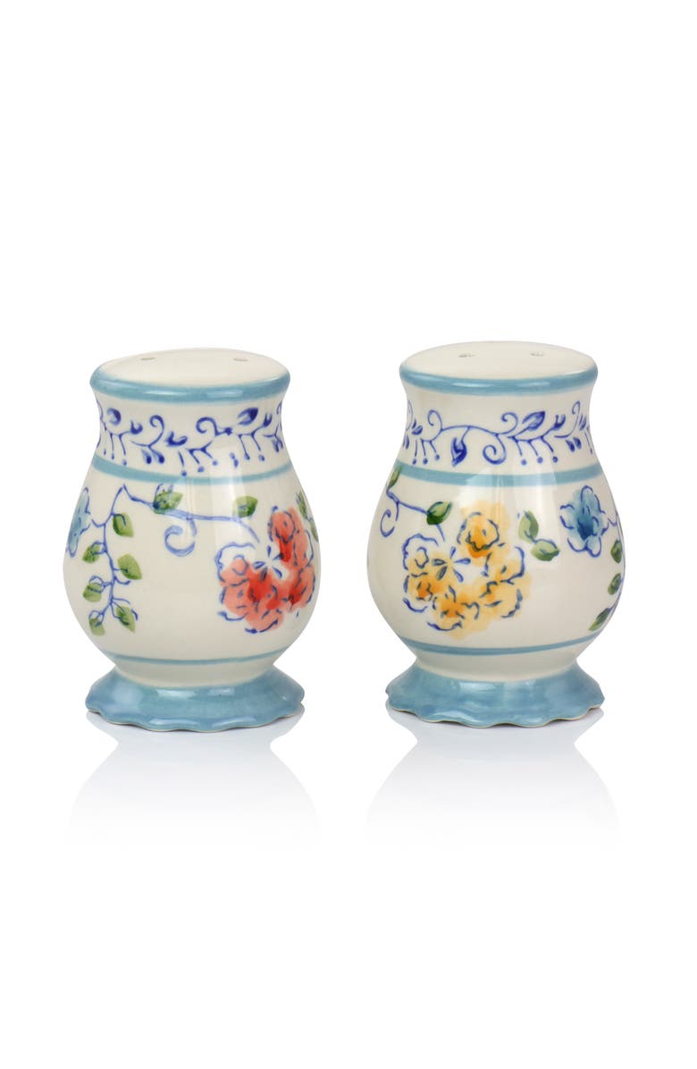 Gibson Elite Anaya 5 Piece Hand Painted Stoneware Table Accessory Set, Alternate, color, Multi