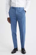 Peter Millar Harker Flat Front Light Tan Wool & Cotton Mélange Dress Pants