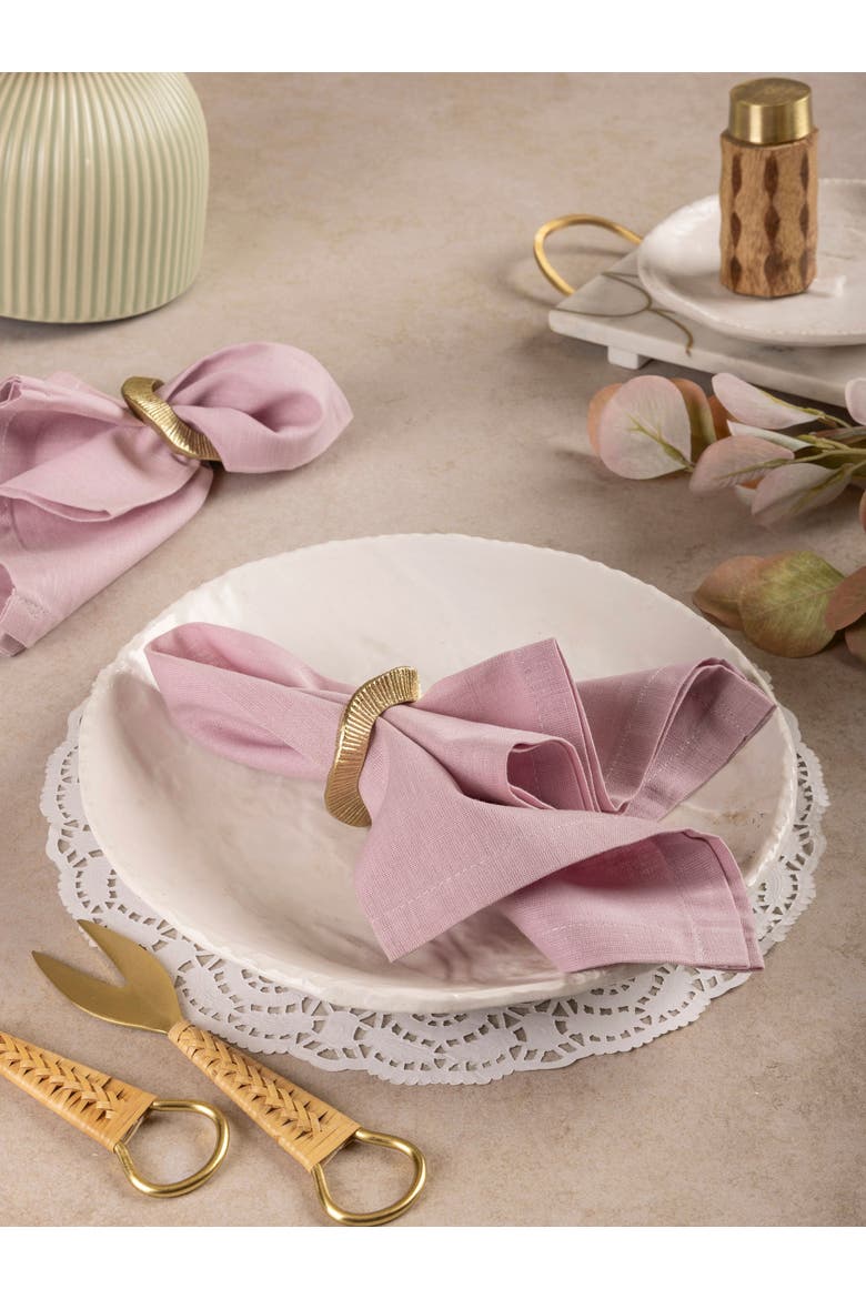 Tuscany Napkin Rings, Alternate, color, Gold