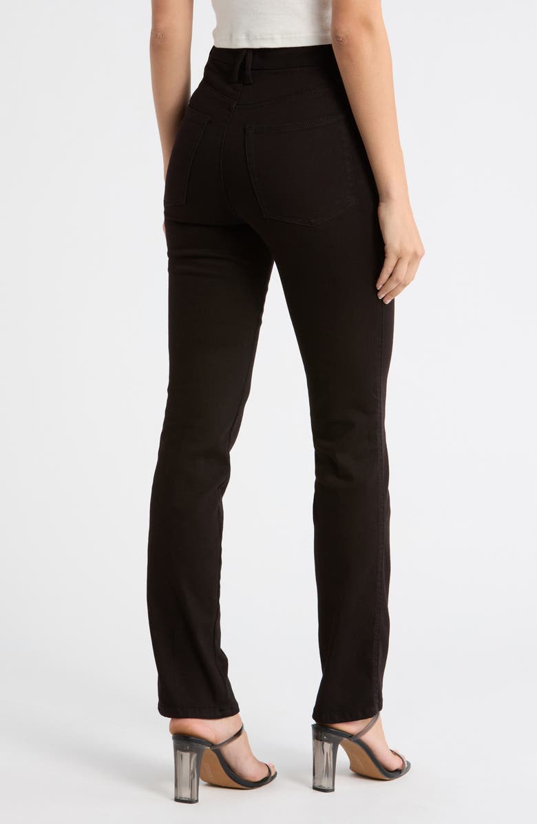 Good American Good Curve Never Fade High Waist Straight Leg Jeans, Alternate, color, Black001