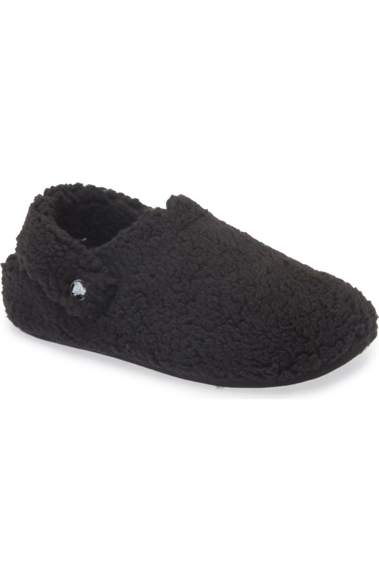 CROCS Classic Cozzzy Faux Fur Slipper Clog, Main, color, Black