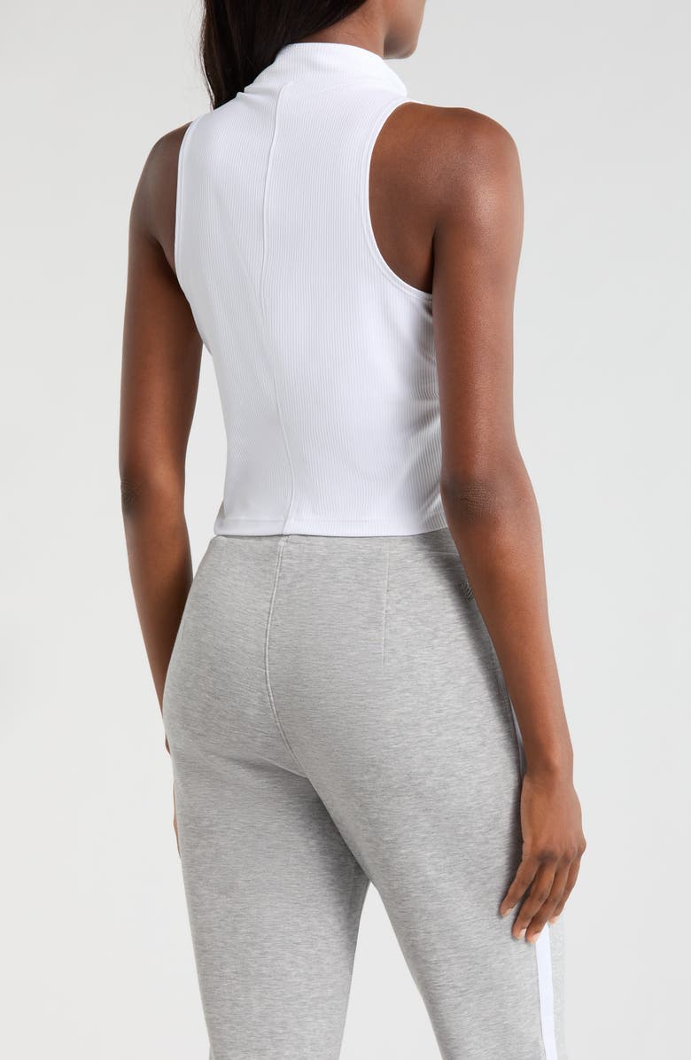 MPG Rib Funnel Neck Sleeveless Top, Alternate, color, Brilliant White